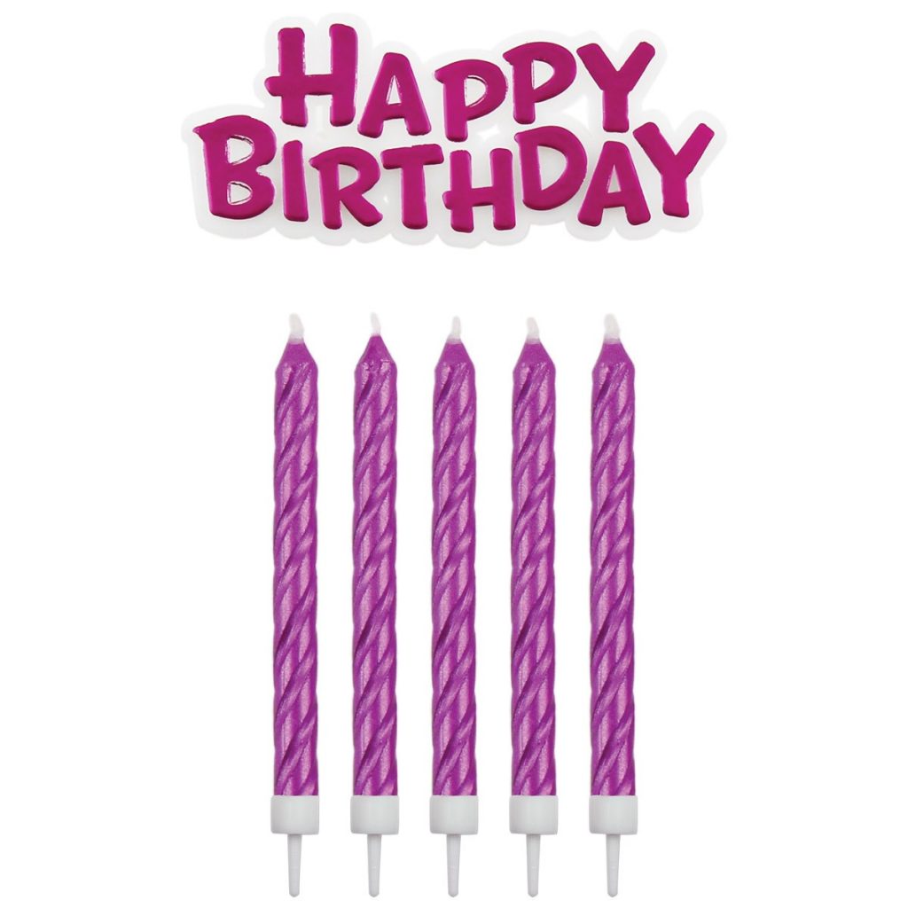 PME Pink Birthday Candles