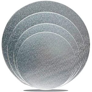 silver cake boards